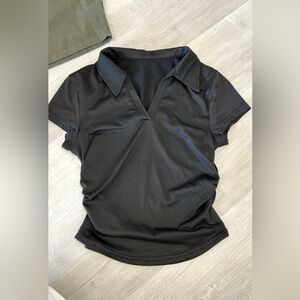 Classic Black Women's Polo Top